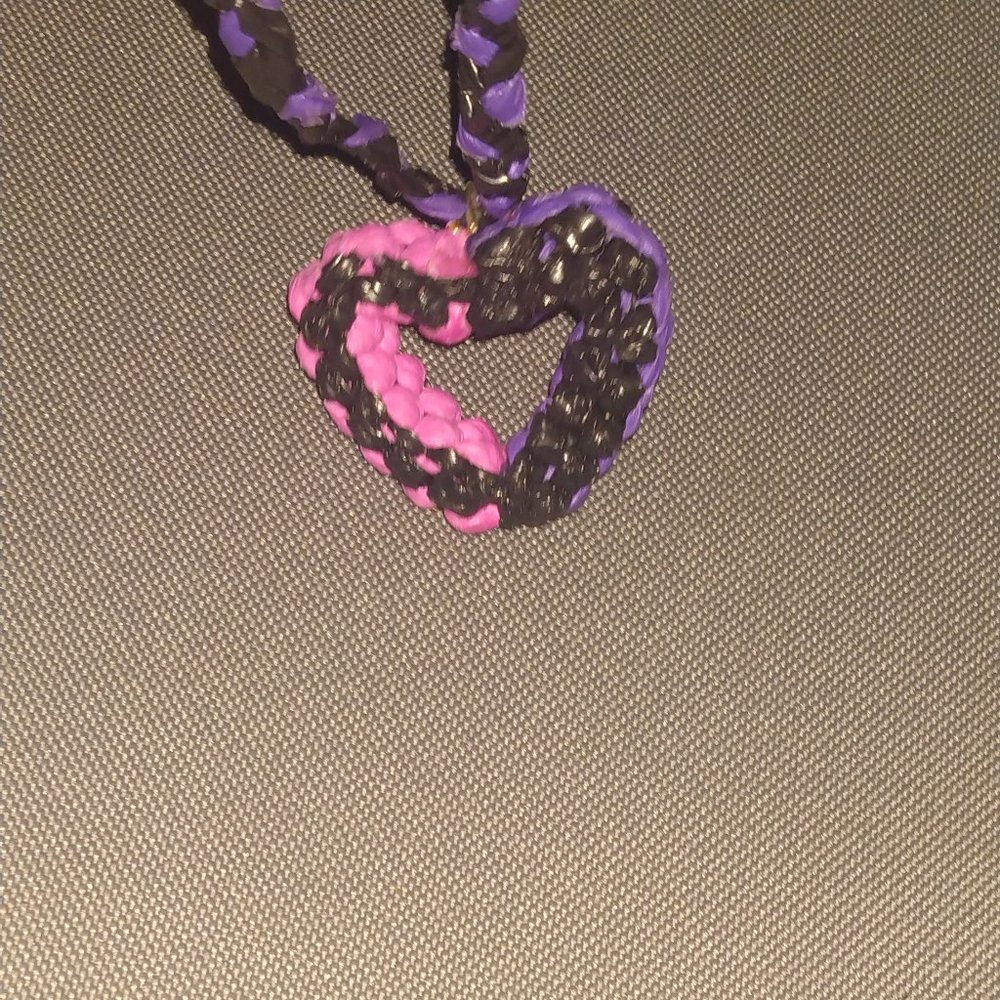 Handmade plastic necklace